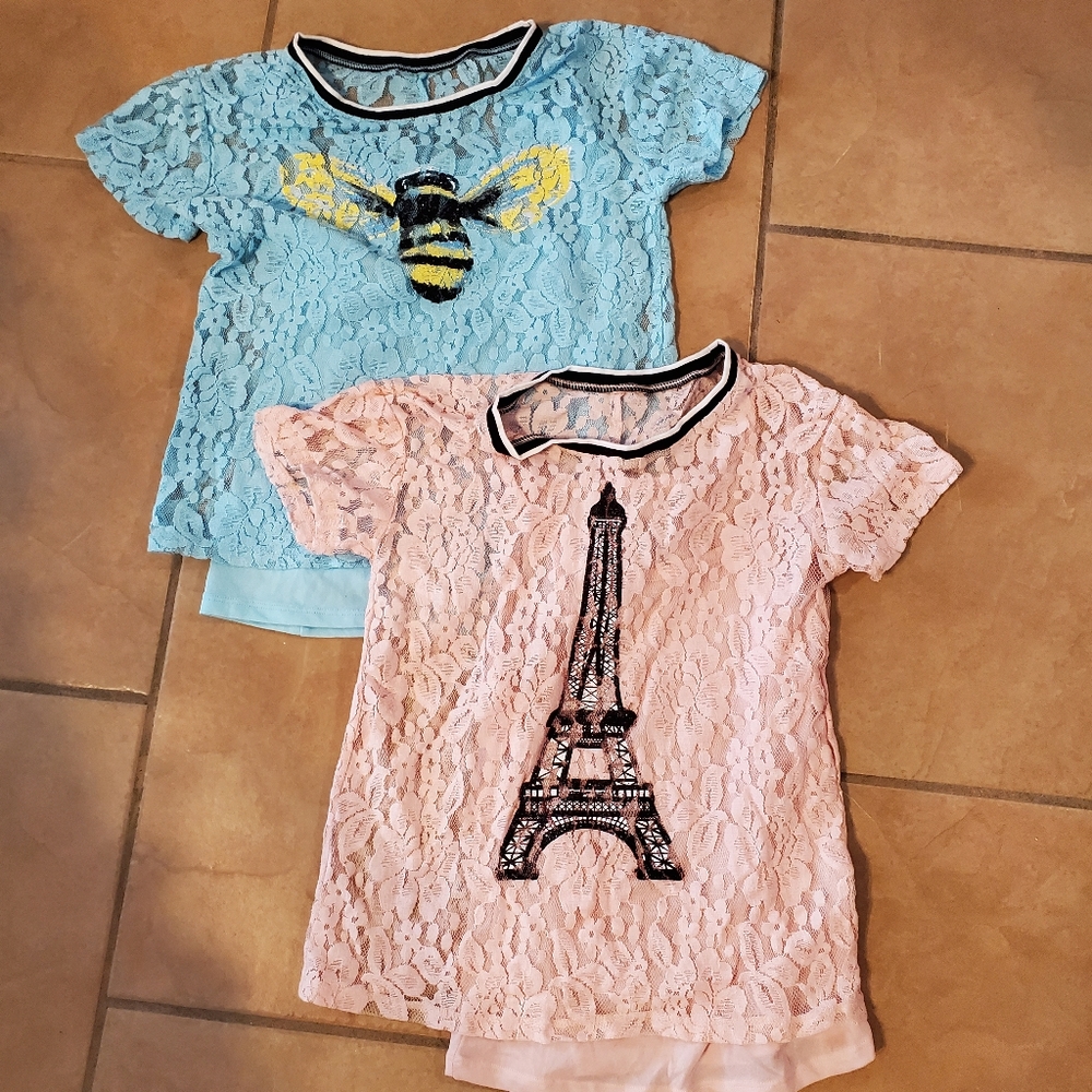 Justice Lot of 2 Tops, size 10